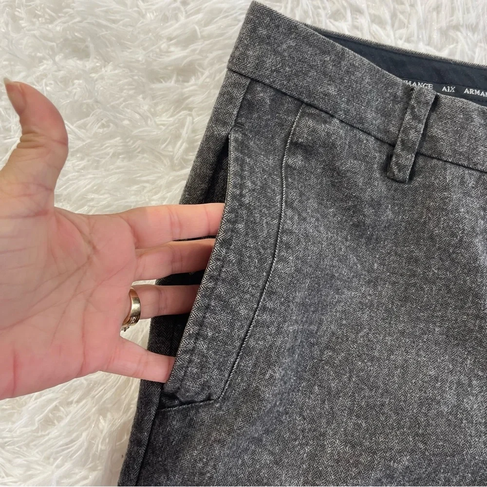 Armani Exchange Mens Pants size 33 Regular Gray Pockets Dress Pants Office
